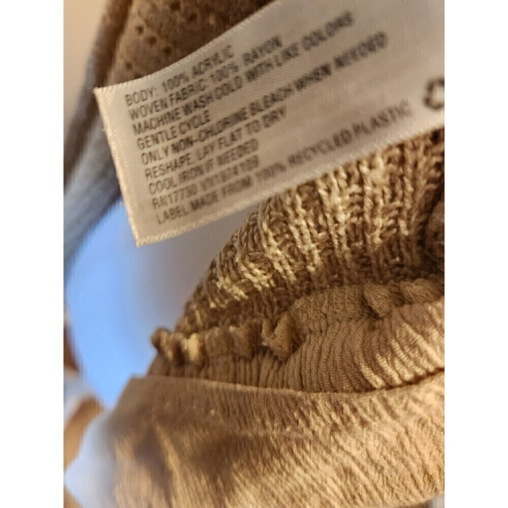 Knox Rose Lightweight Knit Sweater With Hem Accent Sz S Oatmeal - Picture 8 of 8